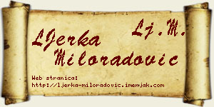 LJerka Miloradović vizit kartica